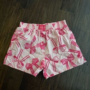 New In My Sundays Pink Bow Boxer Shorts size small